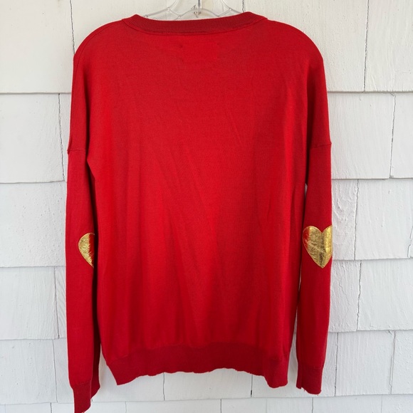 Zadig & Voltare Cici Patch Heart Sweater Red size Medium - Picture 10 of 10